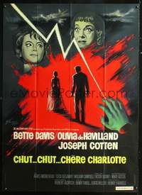 b507 HUSH HUSH SWEET CHARLOTTE French one-panel movie poster '65 Grinsson!