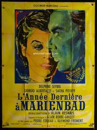 b539 LAST YEAR AT MARIENBAD French one-panel movie poster R70s Brini art!