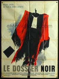 b542 LE DOSSIER NOIR French one-panel movie poster '55 Cayatte cool art