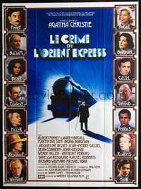 b603 MURDER ON THE ORIENT EXPRESS French one-panel movie poster '74different!