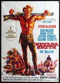 b609 NEVADA SMITH French one-panel movie poster '66 Steve McQueen by Landi!