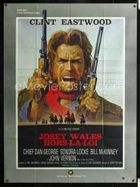 b622 OUTLAW JOSEY WALES French one-panel movie poster '76 Clint Eastwood