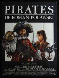 b635 PIRATES French one-panel movie poster '86 Roman Polanski, Bernhardt art!