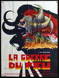 b652 QUEST FOR FIRE French one-panel movie poster '82 best Druillet art!