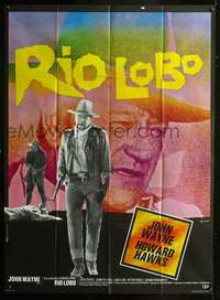 b666 RIO LOBO French one-panel movie poster '71 John Wayne by Ferracci!