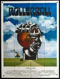 b670 ROLLERBALL French one-panel movie poster '75 different Bourduge art!