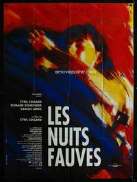 b677 SAVAGE NIGHTS French one-panel movie poster '92 Les Nuits Fauves!