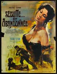 b683 SEDUCED & ABANDONED French one-panel movie poster '64 sexy Allard art!