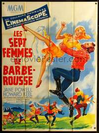 b684 SEVEN BRIDES FOR SEVEN BROTHERS French one-panel movie poster '54 Soubie