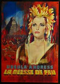 b688 SHE French one-panel movie poster '65 sexy Ursula Andress by Allard!