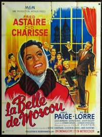 b689 SILK STOCKINGS French one-panel movie poster '57 Astaire, Soubie art