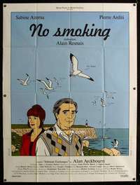 b692 SMOKING/NO SMOKING French one-panel movie poster '93 Alain Resnais