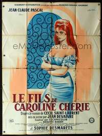 b697 SON OF DEAR CAROLINE French 1p R1950s art of sexy Brigitte Bardot by Guy Gerard Noel!