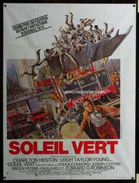 b698 SOYLENT GREEN French one-panel movie poster '73 Heston, Solie art!