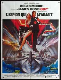 b701 SPY WHO LOVED ME French one-panel movie poster R84 James Bond by Peak!