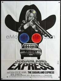 b709 SUGARLAND EXPRESS French one-panel movie poster '74 different Basha art