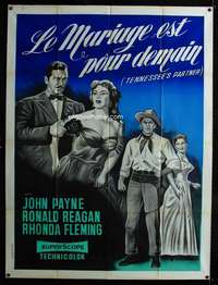 b720 TENNESSEE'S PARTNER French one-panel movie poster R60s Ronald Reagan