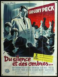 b727 TO KILL A MOCKINGBIRD French one-panel movie poster '63 Grinsson art!