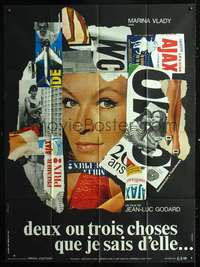b735 TWO OR THREE THINGS I KNOW ABOUT HER French one-panel movie poster '67
