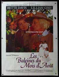 b751 WHALES OF AUGUST French one-panel movie poster '87 Bette Davis, Gish