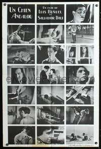 b341 UN CHIEN ANDALOU French 31x47 movie poster '68 Bunuel & Dali!