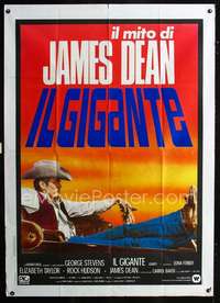 b182 GIANT Italian one-panel movie poster R90s James Dean, Liz Taylor,Hudson