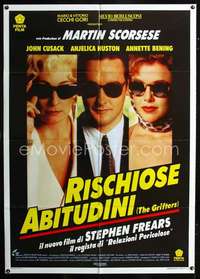 b190 GRIFTERS Italian one-panel movie poster '90 John Cusack, Annette Bening