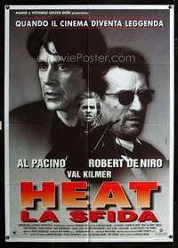 b192 HEAT Italian one-panel movie poster '95 Al Pacino, De Niro, Kilmer