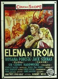 b193 HELEN OF TROY Italian one-panel movie poster '56 Alfredo Capitani art!