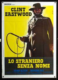 b195 HIGH PLAINS DRIFTER Italian one-panel movie poster '73 Clint Eastwood