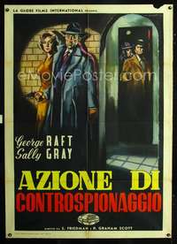 b201 I'LL GET YOU Italian one-panel movie poster '53 cool Symeoni art!