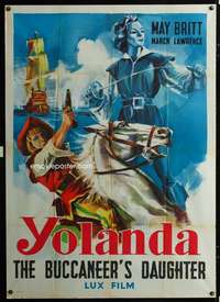 b202 JOLANDA LA FIGLIA DEL CORSARO NERO Italian export movie poster '52
