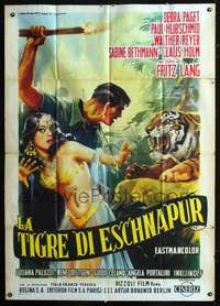 b203 JOURNEY TO THE LOST CITY Italian one-panel movie poster '59 Martinati