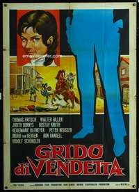b213 LEGEND OF A GUNFIGHTER Italian one-panel movie poster '64 western!