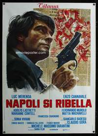 b222 MAN CALLED MAGNUM Italian one-panel movie poster '77 cool crime art!