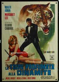b239 ORCHID FOR THE TIGER Italian one-panel movie poster '66 Casaro art!