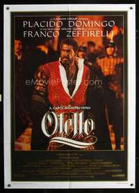 b241 OTHELLO Italian one-panel movie poster '86 Franco Zeffirelli, Domingo