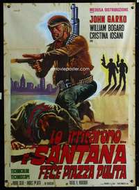 b253 SARTANA KILLS THEM ALL Italian one-panel movie poster '71 Franco art!