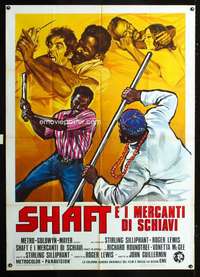 b261 SHAFT IN AFRICA Italian one-panel movie poster '73 Richard Roundtree