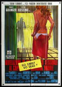 b266 SLASHER Italian one-panel movie poster '74 sexy Nistri horror art!