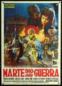 b267 SON OF HERCULES VS. VENUS Italian one-panel movie poster '62Florenzi art