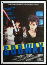 b272 SUBWAY Italian one-panel movie poster '85 Luc Besson, Chris Lambert
