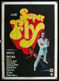 b274 SUPER FLY Italian one-panel movie poster '72 great Ferrini art!