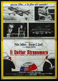 b027 DR. STRANGELOVE Italian two-panel movie poster '64 Stanley Kubrick