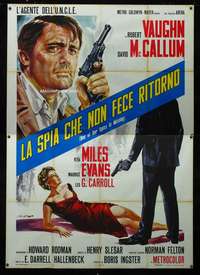b078 ONE OF OUR SPIES IS MISSING Italian two-panel movie poster '66 Stefano