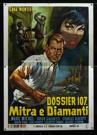 b088 SAMBA Italian two-panel movie poster '65 cool Moz crime artwork!
