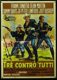b093 SERGEANTS 3 Italian two-panel movie poster '62 Frank Sinatra, Martin