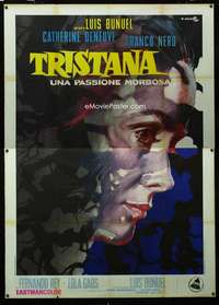 b110 TRISTANA Italian two-panel movie poster '70 Luis Bunuel, Ciriello art!