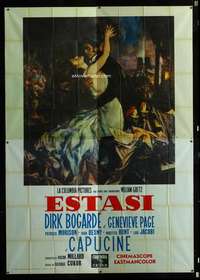 b002 SONG WITHOUT END Italian four-panel movie poster '60 Dirk Bogarde, Franz Liszt