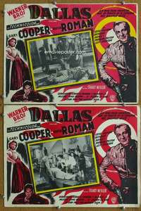 c299 DALLAS 2 Mexican movie lobby cards '50 Gary Cooper, Ruth Roman